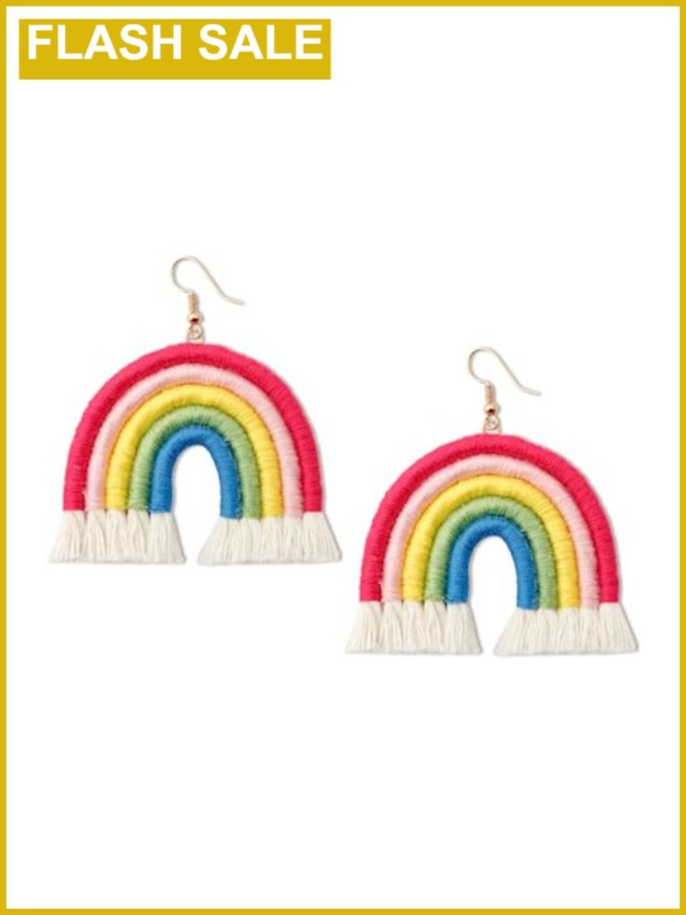 JeanBeau Boho Rainbow Layered Tassel Dangle Drop Earrings for Women